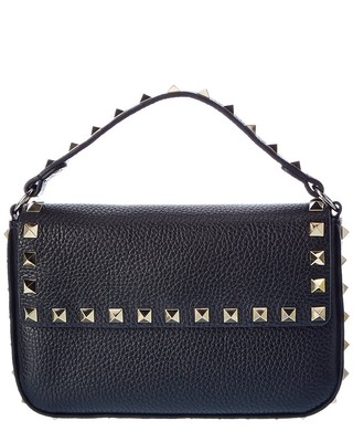 

Черные женские сумки через плечо из зернистой кожи Valentino Rockstud, NA