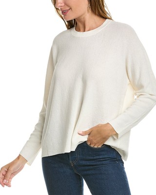 

Женский свободный топ из льняной смеси Eileen Fisher, Цвет слоновой кости