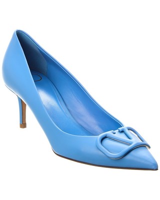 

Женские кожаные туфли Valentino Vlogo Signature 60, Синий, NA
