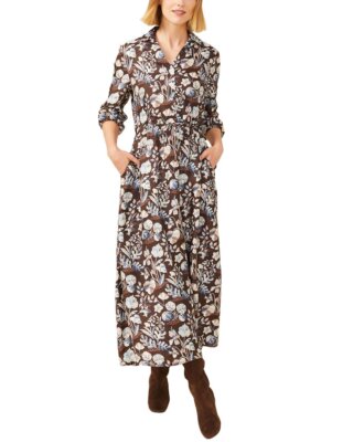 

Платье из смесового шелка J.Mclaughlin Mollie женское, Dark brown/blue