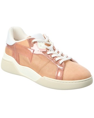 Tod S Logo Mesh & Leather Sneaker Womens Pink 37