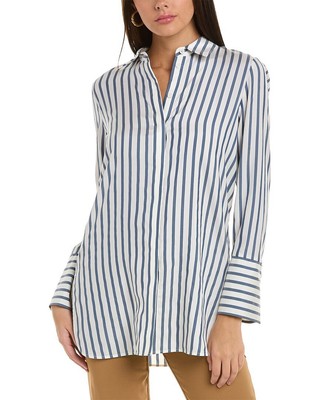 

Женская шелковая блузка Lafayette 148 New York Waylon, Белый