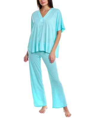 

Женский комплект пижамных брюк N Natori из 2 предметов Congo, Sbesea blue, NA