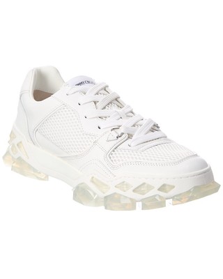 

Jimmy Choo Diamond X Trainer/M Кожаные и сетчатые кроссовки мужские белые, Белый, NA