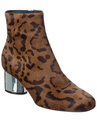 Женские ботильоны Ferragamo Florrie Haircalf коричневого цвета 8 C