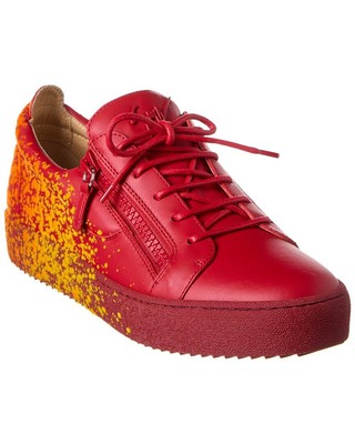 

Giuseppe Zanotti May London кожаные кроссовки мужские, Красный, NA