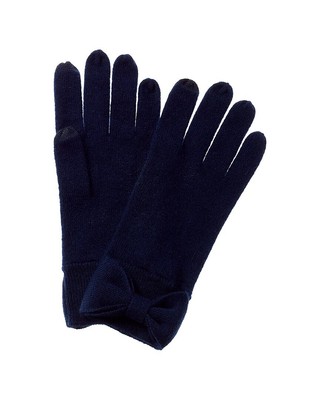 Кашемировые перчатки с бантом Forte Cashmere Женские синие