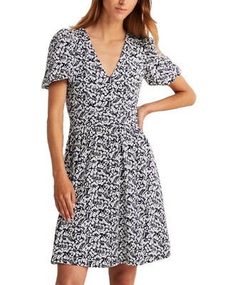 

Женское мини-платье Boden из джерси со спинкой, Navy;floret bud