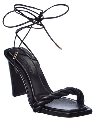 

Jimmy Choo Diosa 85 Женские кожаные сандалии черные, Черный, NA