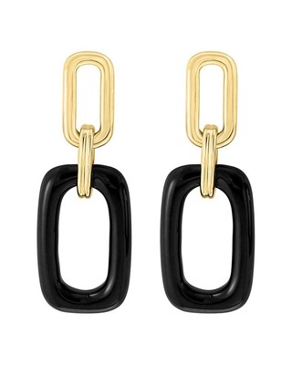 Женские серьги с ониксом Effy Fine Jewelry 14K 8,18 Ct. Tw.