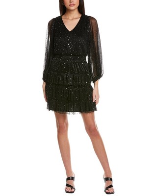 

Женское многоярусное платье Vince Camuto, черное, Черный