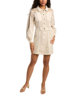 

Серое платье в деловом стиле для женщин, Бежевый