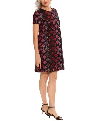 Женское платье-футболка с блестками London Times 14