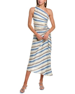 A.L.C. Carolyn Linen-Blend Midi Dress Womens