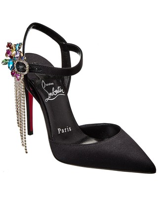 

Christian Louboutin Goldina Rain 100 женские атласные туфли-лодочки, Черный, NA