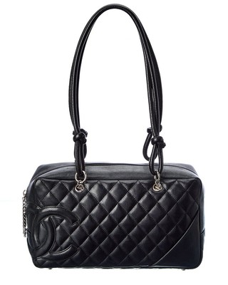 

Черная сумка-котелок Chanel из стеганой кожи ягненка Cambon (подлинные, бывшие в употреблении), NA