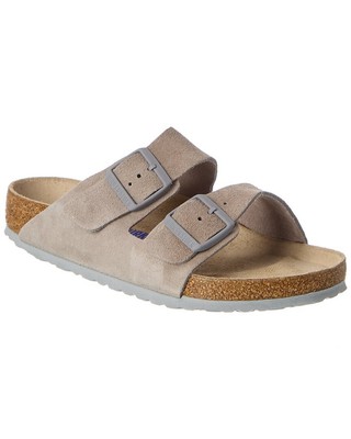 

Birkenstock Arizona Замшевые мягкие женские сандалии с ботинками, Stone coin, NA