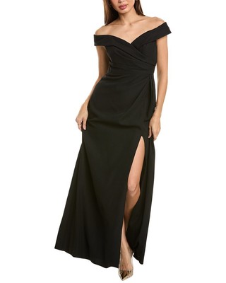 After Six Off-The-Shoulder Gown Womens Black 2