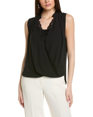 Блузка из ткани Bcbgmaxazria Женская черная Xs
