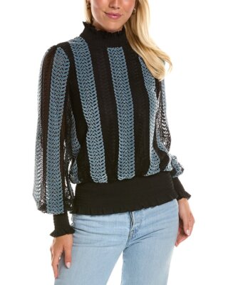 

Женский сетчатый топ Gracia, Black/blue