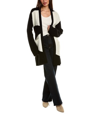 Кашемировое пальто Qi Cashmere Intarsia женское Xs/S