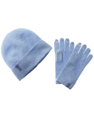 

Amicale Cashmere Кашемировый комплект из шапки и перчаток, женский зеленый