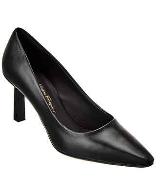 

Женские кожаные туфли Ferragamo Justina, Черный, NA