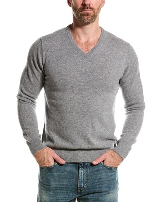 Alashan Cashmere V-Neck Sweater Mens Grey M
