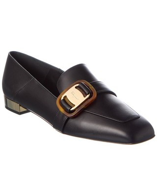 Кожаные мокасины Ferragamo Wang Женские черные 9.5 C
