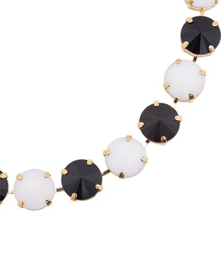 Pre-owned Carolina Herrera Alegria Riviere Rhinestone Plated Necklace Women's