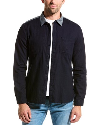 

Мужская двусторонняя рубашка John Varvatos Russel, Синий