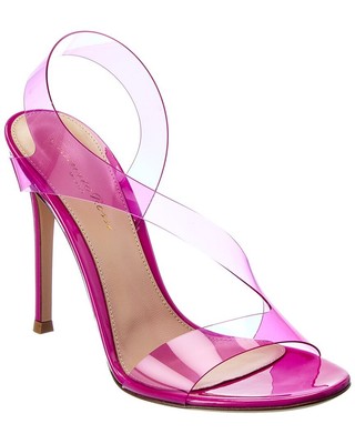 

Женские виниловые сандалии Gianvito Rossi Metropolis 105 розовые, Розовый, NA