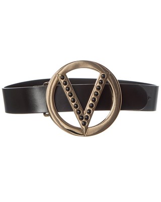 Valentino By Mario Valentino Giusy Forever Leather Belt Womens Black Xs