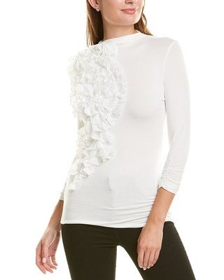 

Женский топ Gracia с цветочным принтом, белый цвет, размер