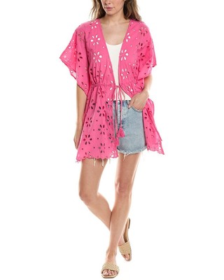 Surf Gypsy Eyelet Cover-Up Womens Pink M