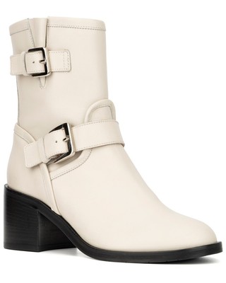 

Женские погодоустойчивые кожаные ботинки Aquatalia Billina, Off white, NA