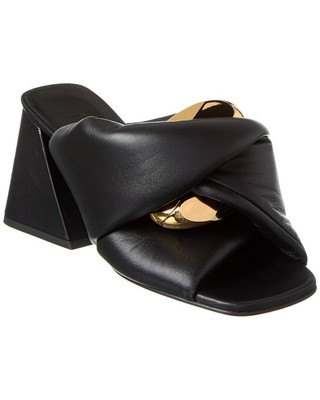 

Женские кожаные сандалии Jw Anderson Twist, Черный, NA