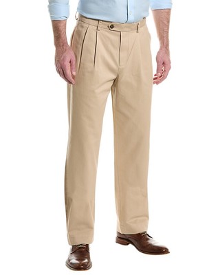 Мужские чиносы Brooks Brothers в складку бежевого цвета 33X23