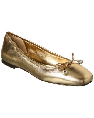 

Кожаные женские туфли на плоской подошве Jimmy Choo Elme, Золотой, NA