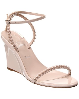 

Christian Louboutin So Me 85 Женские лакированные сандалии на танкетке белые, Белый, NA