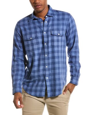 

Мужская тканая рубашка Brooks Brothers из твила Regent Fit, Синий