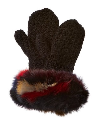 

Surell Accessories Женские вязаные варежки на флисовой подкладке, черные, Черный