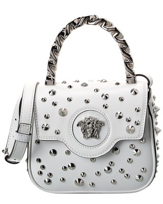 

Versace La Medusa Мини-кожаная сумка через плечо женская белая, NA