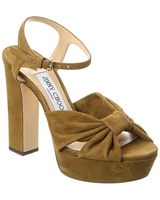 

Jimmy Choo Heloise 120 Женские замшевые сандалии на платформе, NA