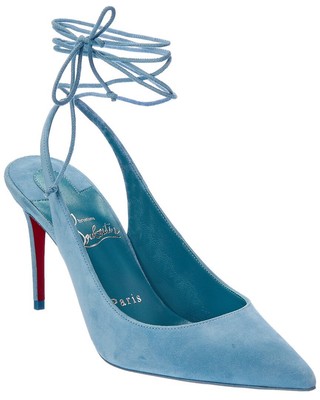 

Christian Louboutin на шнуровке Kate 85 Женские замшевые туфли, Синий, NA