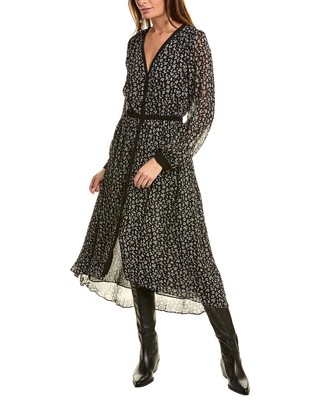 The Kooples Midi Shirtdress Womens Black 1