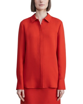 

Женская шелковая блузка Lafayette 148 New York Scottie, Вишня