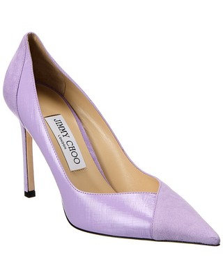 

Женские туфли Jimmy Choo Cass 95 из замши и кожи, Фиолетовый, NA