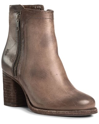 Frye Addie Double Zip Leather Bootie Womens  10