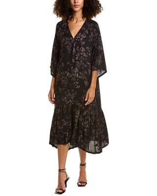 

Платье-кимоно Saltwater Luxe Ellery, женское, черное, Черный